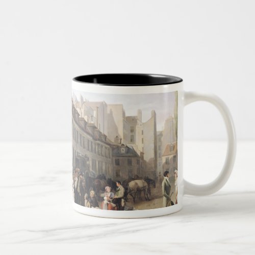 The Arrival of a Stagecoach at the Terminus Two_Tone Coffee Mug