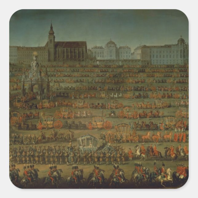 The Arrival of Isabella of Parma Square Sticker (Front)