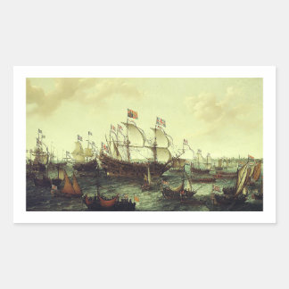 The Arrival of the Elector Palatine at Flushing Rectangular Sticker
