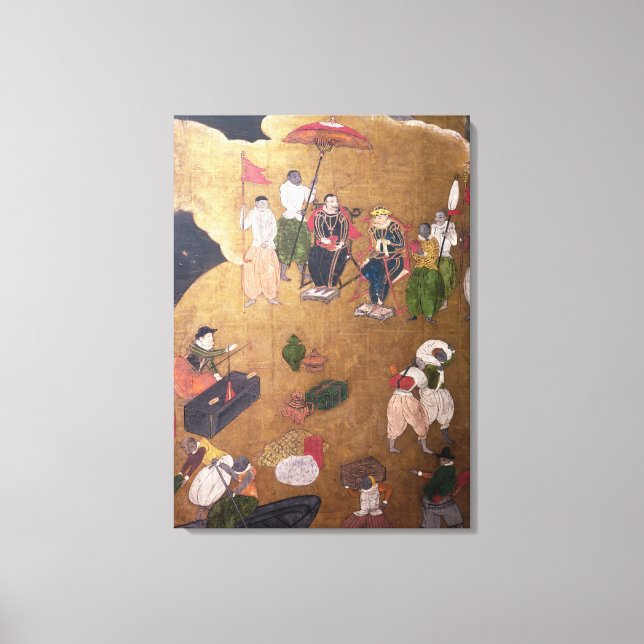The Arrival of the Portuguese in Japan 3 Canvas Print (Front)