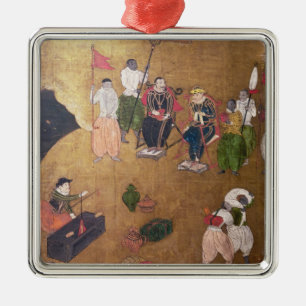 The Arrival of the Portuguese in Japan Metal Ornament