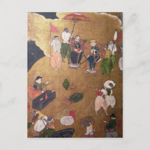 The Arrival of the Portuguese in Japan Postcard