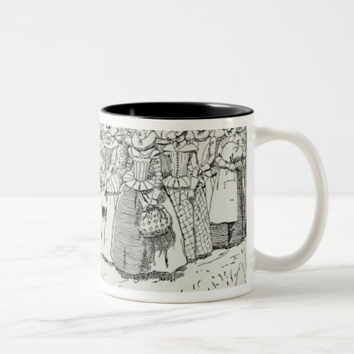 The Arrival of the Young Women at Jamestown Two_Tone Coffee Mug