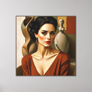 The Art Between Us – Colourful Portrait Canvas Print