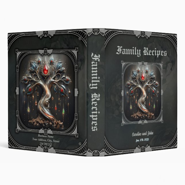  The Art Deco Tree of Life design.  3 Ring Binder (Background)