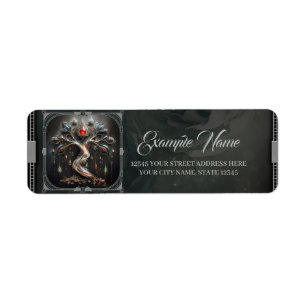 The Art Deco Tree of Life design. Label