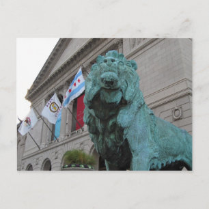 The Art Institute Lion Postcard