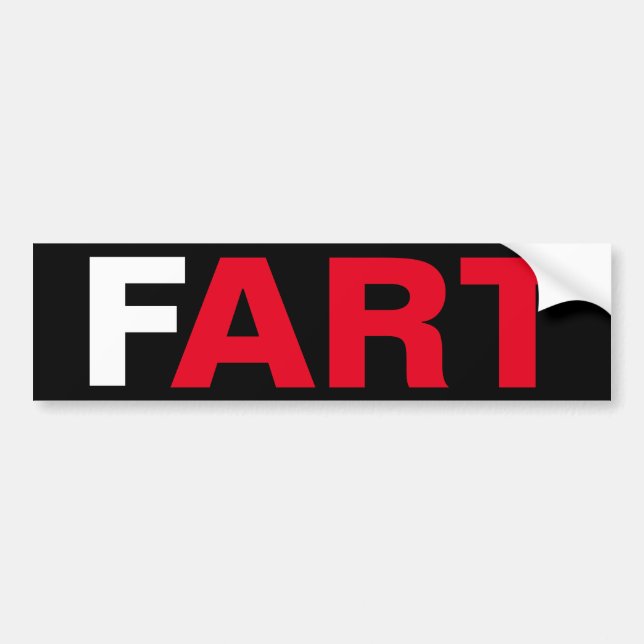 The ART of a FART Bumper Sticker (Front)