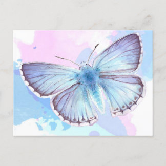 The Art Of Colorful Butterfly | Special Gift Announcement Postcard