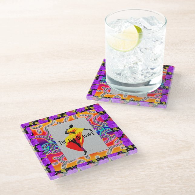 The Art Of Dance  Glass Coaster (Angled)