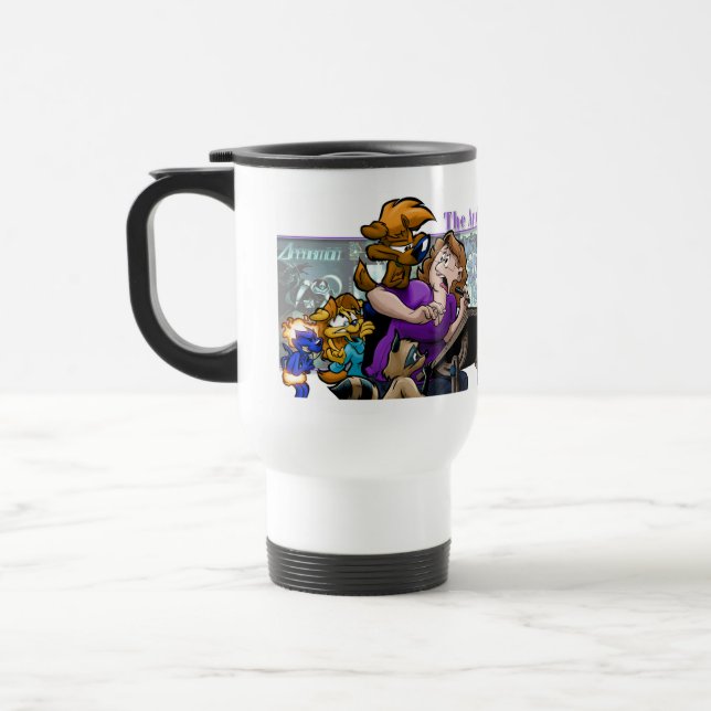 The Art of Dee Fish Travel Mug (Left)