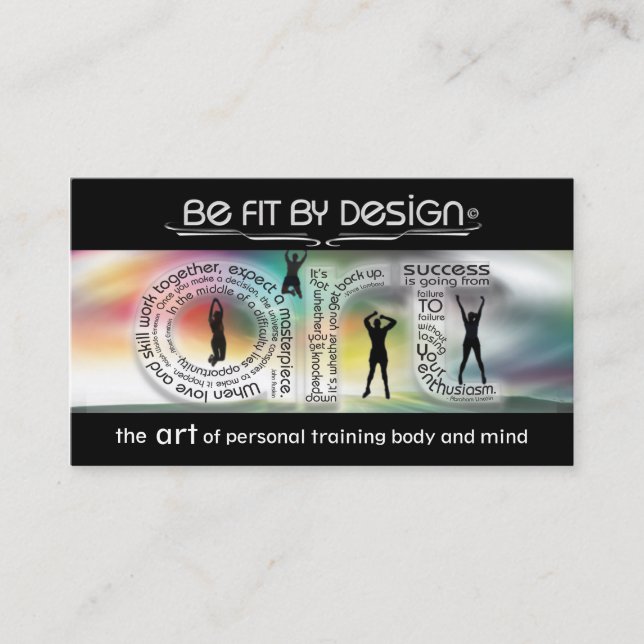 The art of Fitness Business Card (Front)