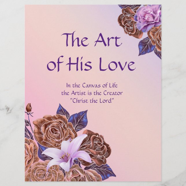 The Art of His Love  Personalized Stationary Paper (Front)
