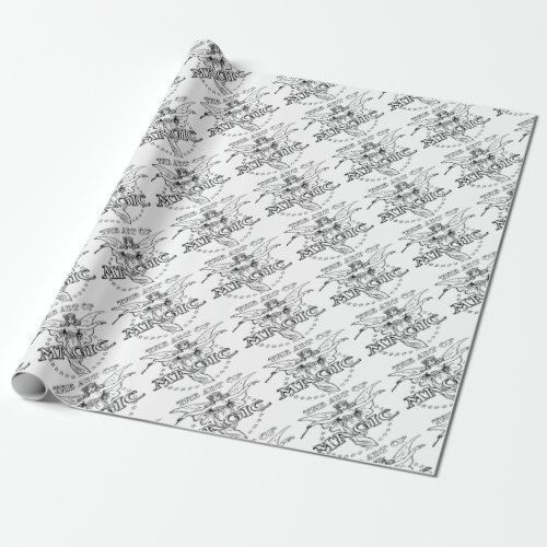 the art of magic black and white wrapping paper