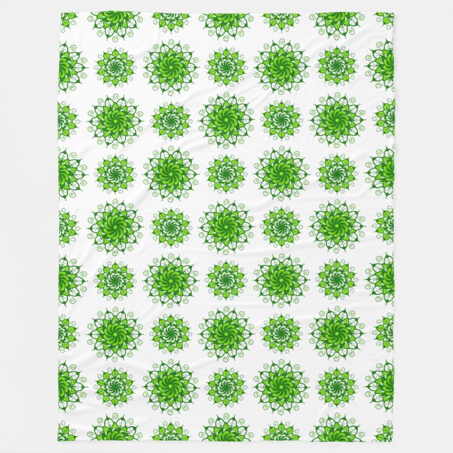 the art of mandala pattern fleece blanket (Front)