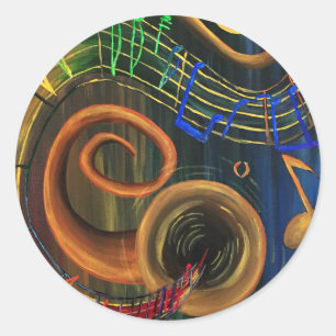 The ART of Music Classic Round Sticker