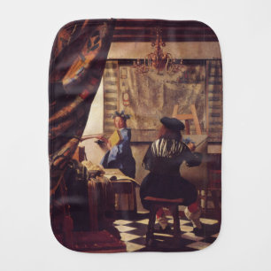 The Art Of Painting by Johannes Vermeer Burp Cloth