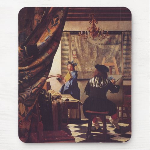 The Art of Painting by Johannes Vermeer Mouse Pad