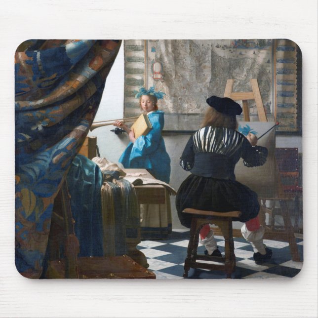 The Art of Painting, Johannes Vermeer, 1666-1667 Mouse Pad (Front)