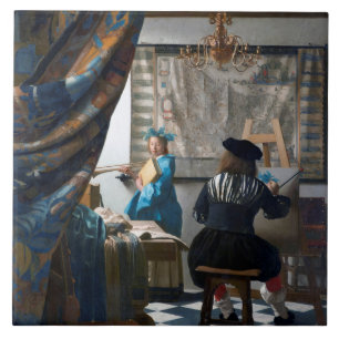 The Art of Painting, Johannes Vermeer Ceramic Tile