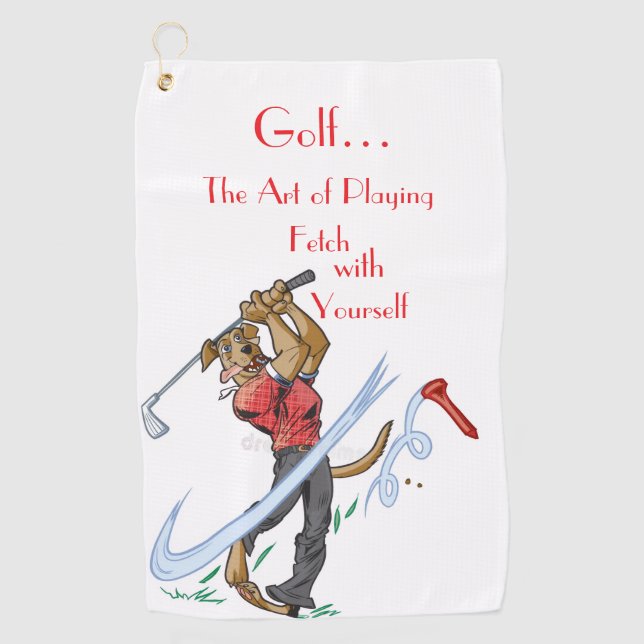 “The Art of Playing Golf” Golf Towel (Front)