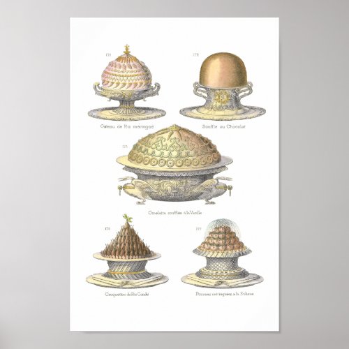 The Art of the Souffl _ Antique Vintage Pastry Poster