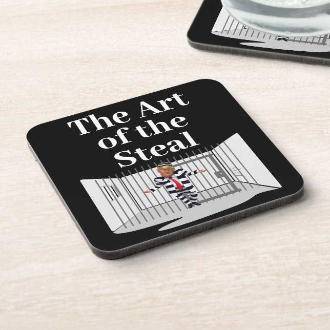 The Art of the Steal Trump Beverage Coaster (Left Side)
