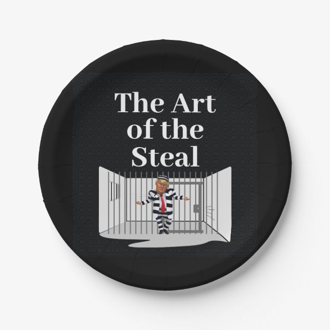 The Art of the Steal Trump Paper Plate (Front)