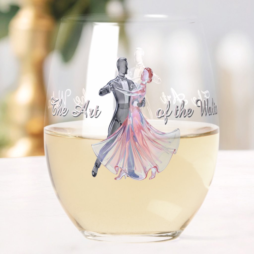 The Art of the Waltz – Custom Waltz Dance Stemless Wine Glass
