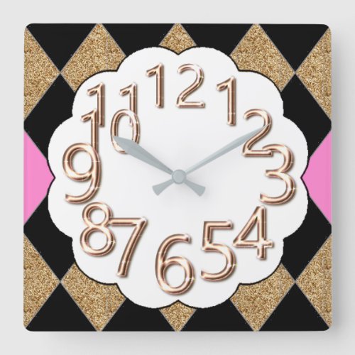 The_Art_of_Time Alice Square Wall Clock