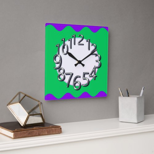 The_Art_of_Time Sufer Square Wall Clock