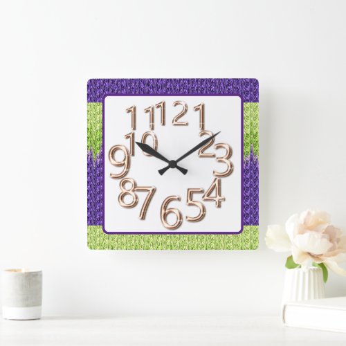 The_Art_of_Time Zig Zag Square Wall Clock