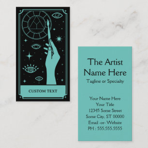 the art teacher tarot custom text business card