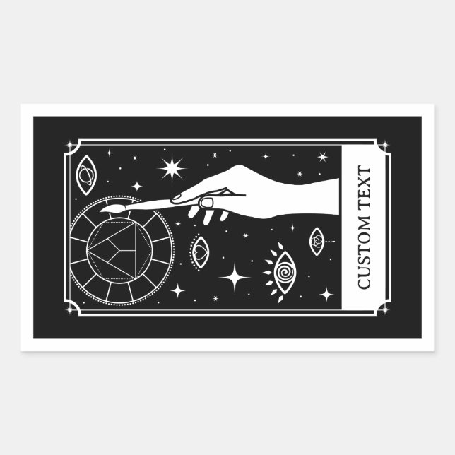 the art teacher tarot custom text  rectangular sticker (Front)