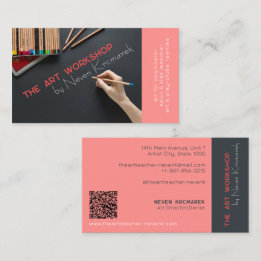The Art Workshop Red Artist Business Card