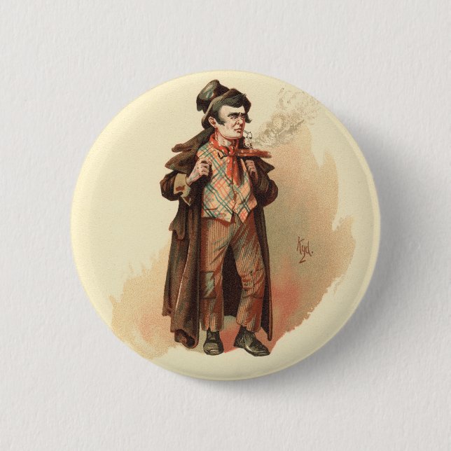 The Artful Dodger by Kyd, Dickens' Oliver Twist Button (Front)
