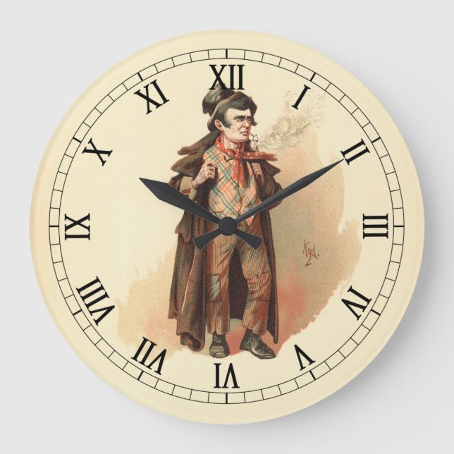 The Artful Dodger by Kyd, Dickens' Oliver Twist Large Clock (Front)