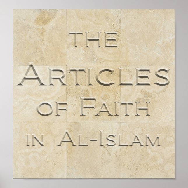 The Articles of Faith in Travertine Stone Poster (Front)
