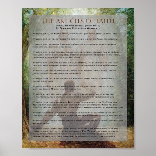 The Articles of Faith Painting Series Document Poster