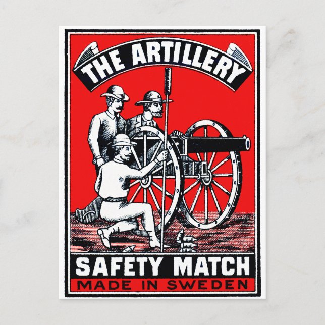 The Artillery Safety Match Postcard (Front)