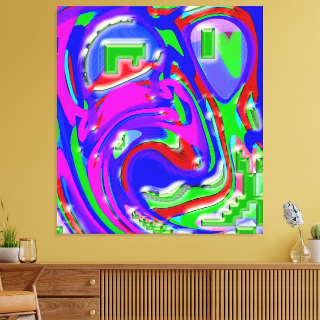 The Artist and His Flashes of Creativity Canvas Print (Insitu(LivingRoom))