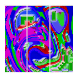 The Artist and His Flashes of Creativity Triptych