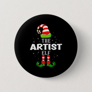 The Artist Elf Christmas Pjs Matching Pajama Button