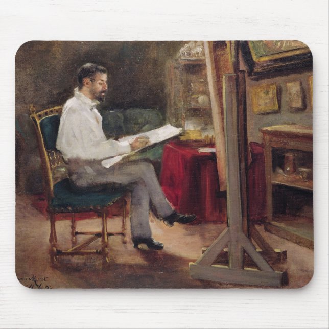 The Artist Morot in his Studio, c.1874 Mouse Pad (Front)