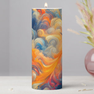 The artist of the sky pillar candle