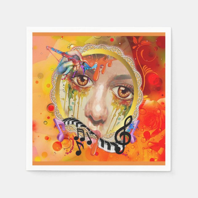 The Artist pallet Paper Napkins (Front)