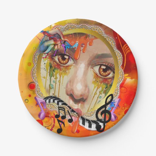 The Artist pallet Paper Plates