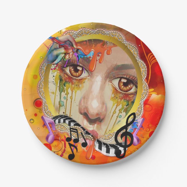 The Artist pallet Paper Plates (Front)