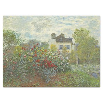 The Artist’s Garden At Argenteuil By Monet Tissue Paper by lazyrivergreetings at Zazzle