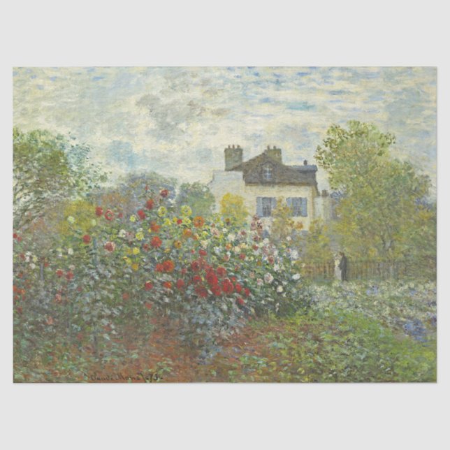 The Artist’s Garden at Argenteuil by Monet Tissue Paper (Front)
